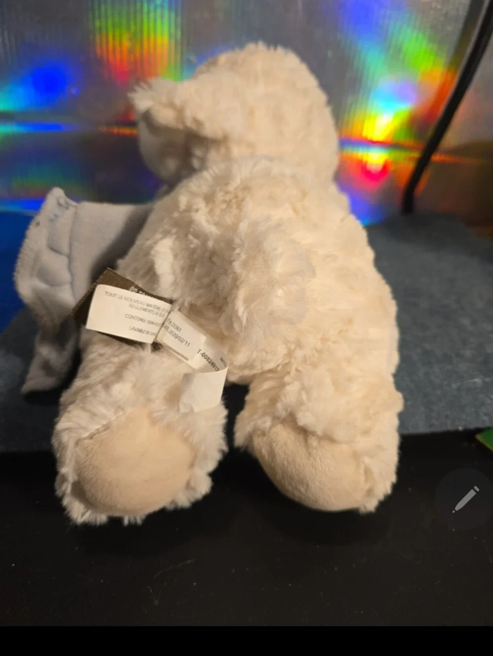 7226 Nat and Jules Plush Lamb Blue Blanket 